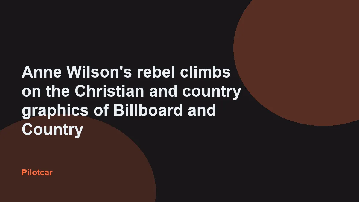 Anne Wilson's rebel climbs on the Christian and country graphics of Billboard and Country — overview visual