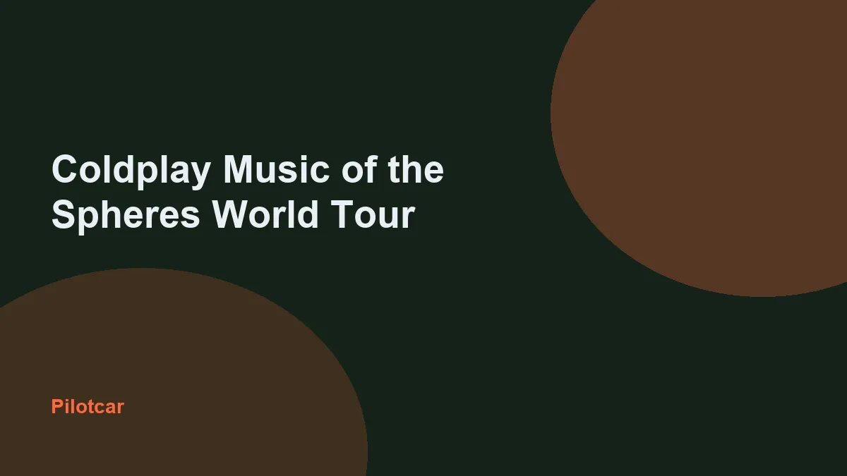 Coldplay Music of the Spheres World Tour — overview visual