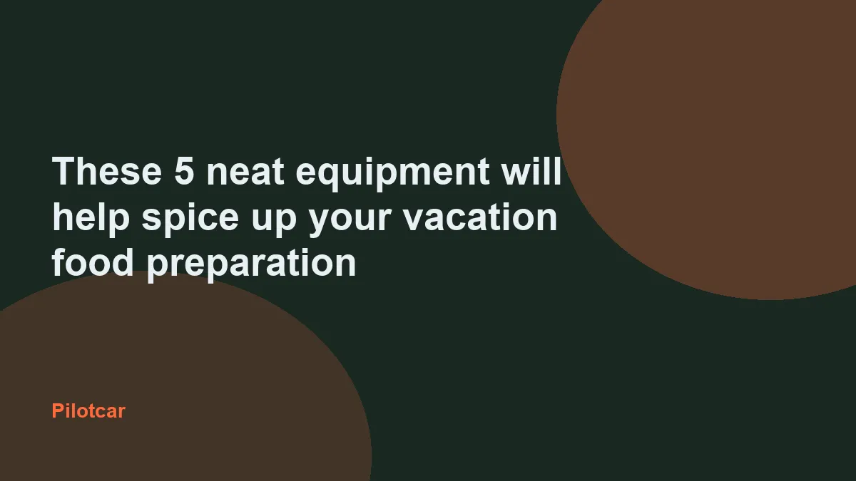 These 5 neat equipment will help spice up your vacation food preparation — overview visual